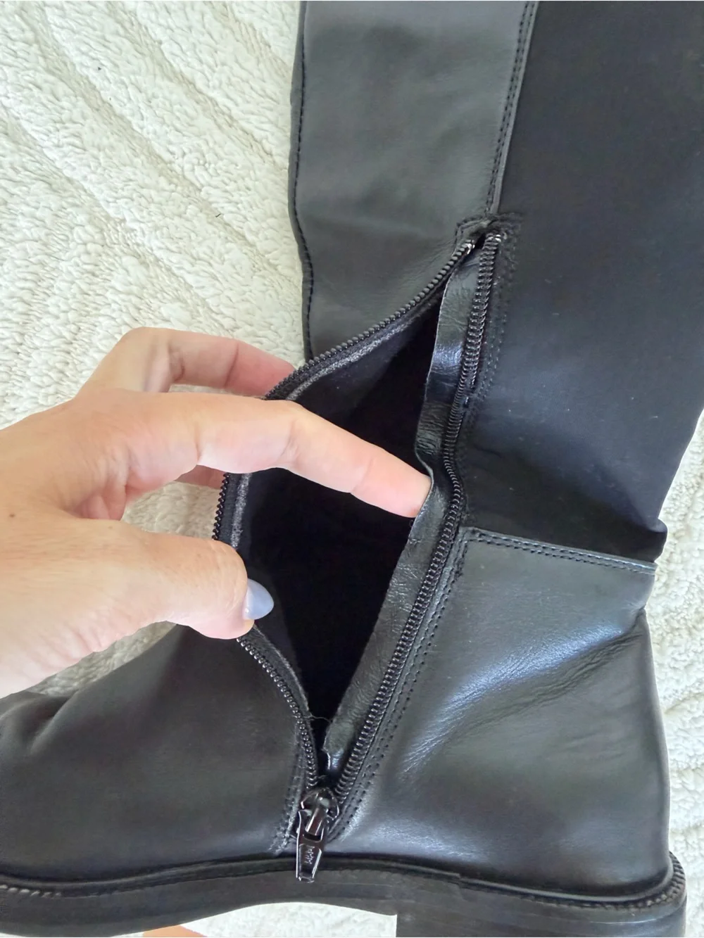 Authentic TRUSSARDI Black Over-the-Knee Riding Boots - leather - preloved- 37 EU